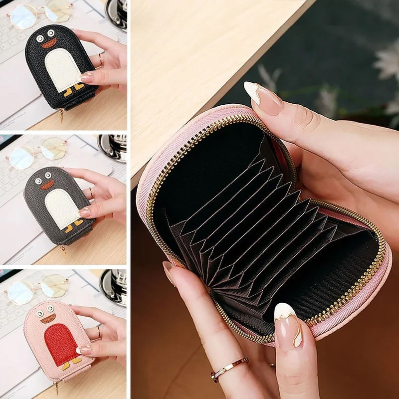 PU wallet for credit card and cute penguins | Kalsten