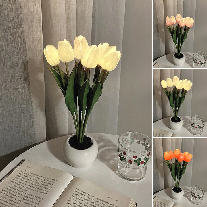 LED Tulip Nightstand Lamp Flower Table Lamp | Kalsten
