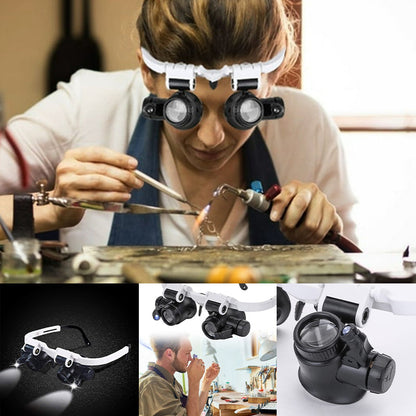 Brehn | Magnifying glasses with LED lamps for double eyes