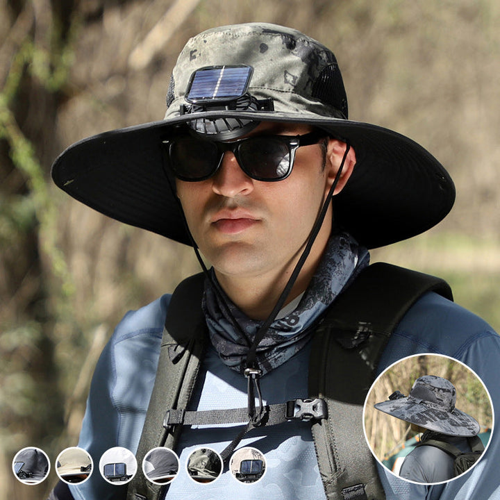 Solar & USB Charging Fan Outdoor Fishing Hat | Kalsten