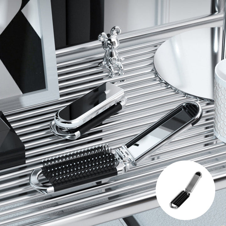 Kalsten | MirrorFlex Travel Mirror Hair Brush | Foldable & Compact | Practical Styling on the Go