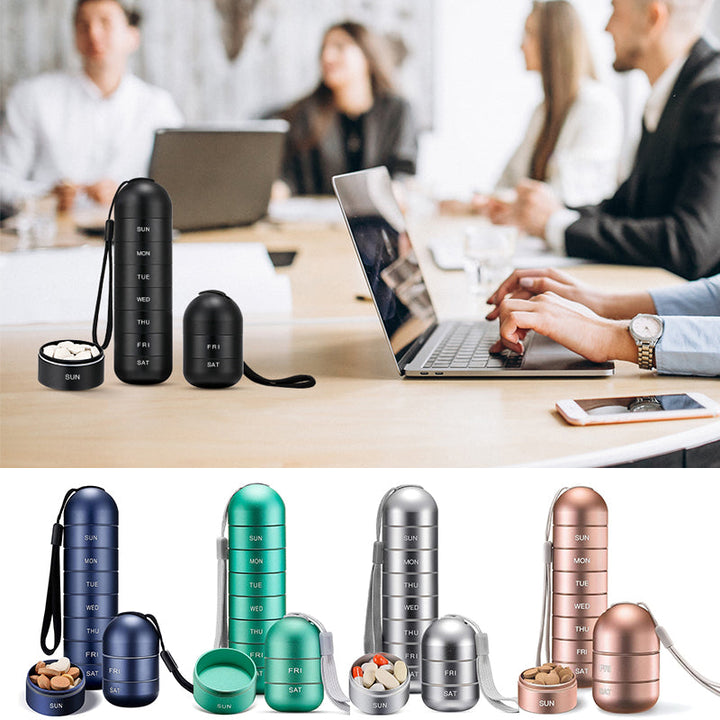 Kalsten | 7-Day Portable Pill Organizer for Travel