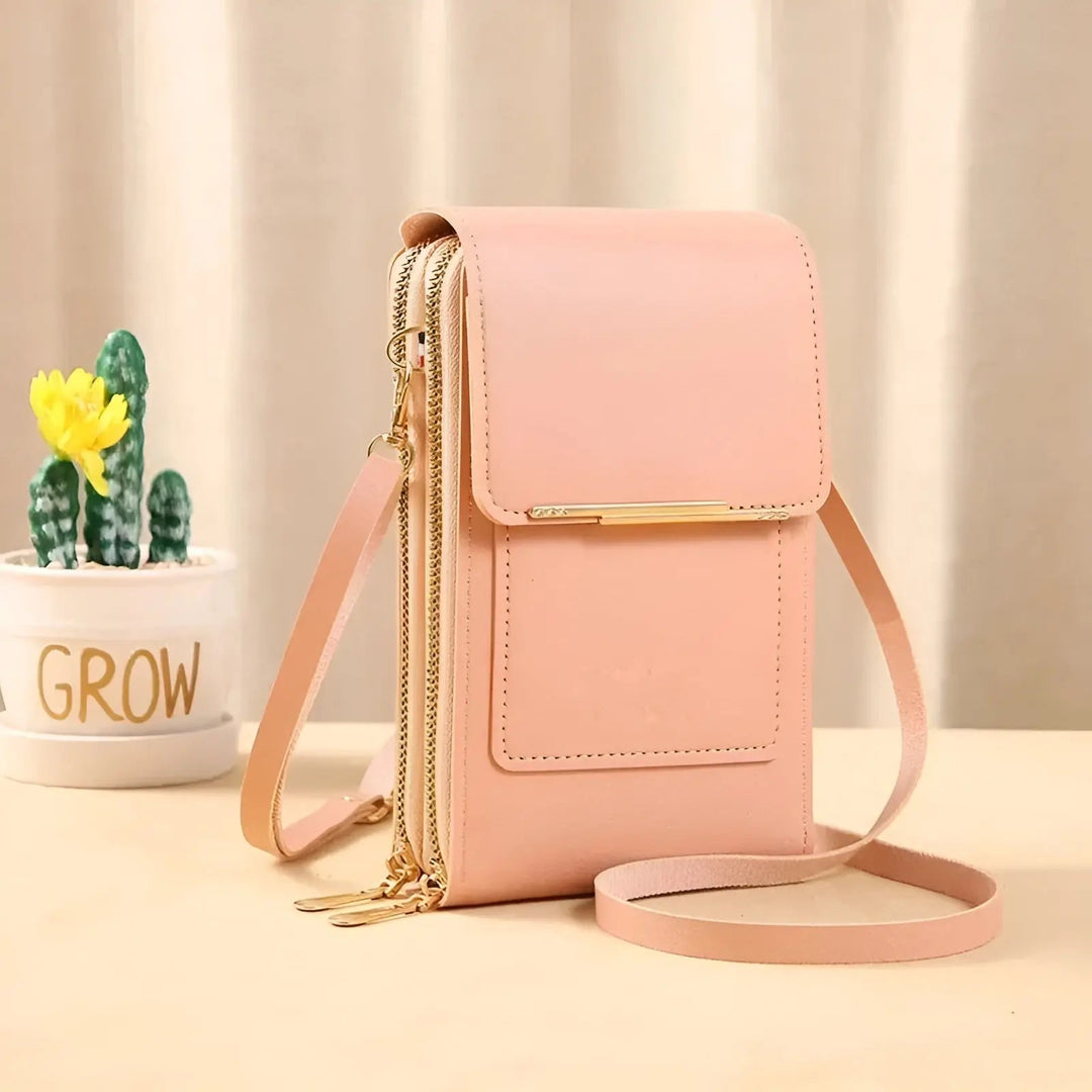 Soft Leather Shoulder Bag with Anti-Theft Protection - SafeTouch | Kalsten