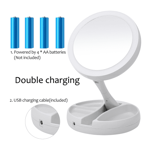 Folding LED Makeup Mirror | Kalsten