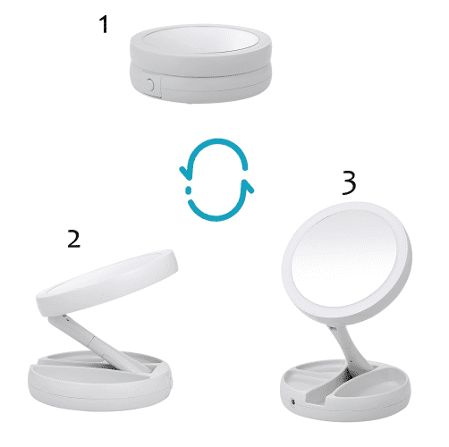Folding LED Makeup Mirror | Kalsten