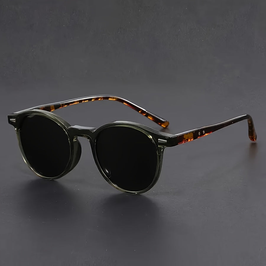 Kalsten | Men's Sunglasses RetroView – Round Tortoiseshell Glasses with Light Frame