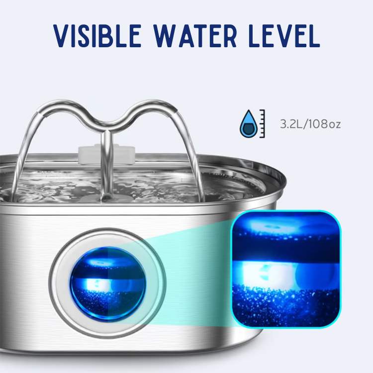 Cats Water Fountain made of Stainless Steel – Quiet, Hygienic and BPA-free – 2L Capacity | Kalsten