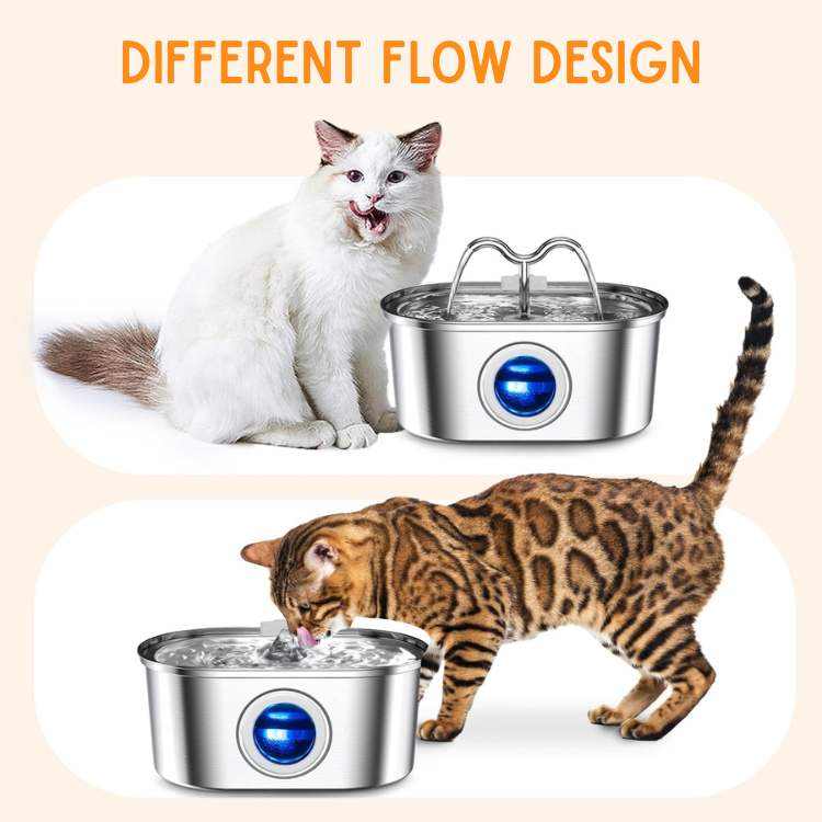 Kalsten | Cat Water Fountain made of Stainless Steel – Quiet, Hygienic and BPA-free – 2L Capacity
