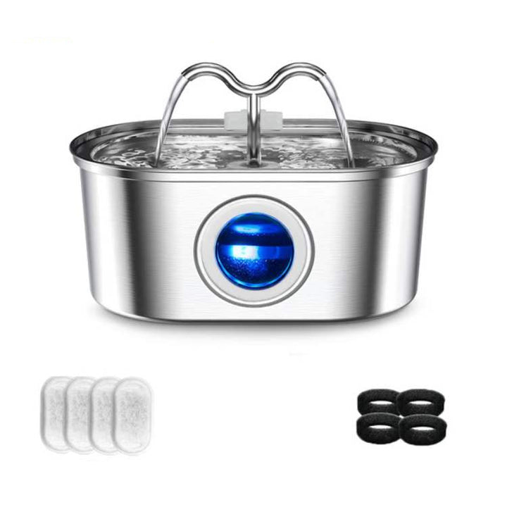 Cats Water Fountain made of Stainless Steel – Quiet, Hygienic and BPA-free – 2L Capacity | Kalsten