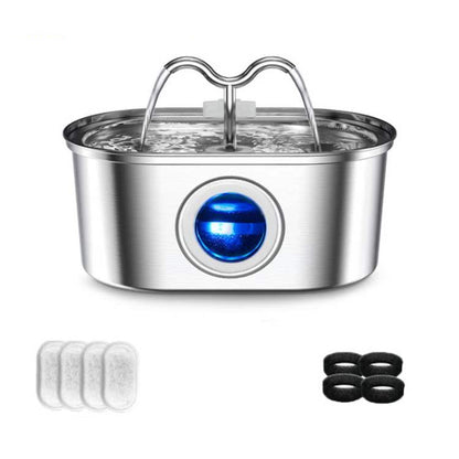 BowLift | Cat Water Fountain made of Stainless Steel – Quiet, Hygienic and BPA-free – 2L Capacity