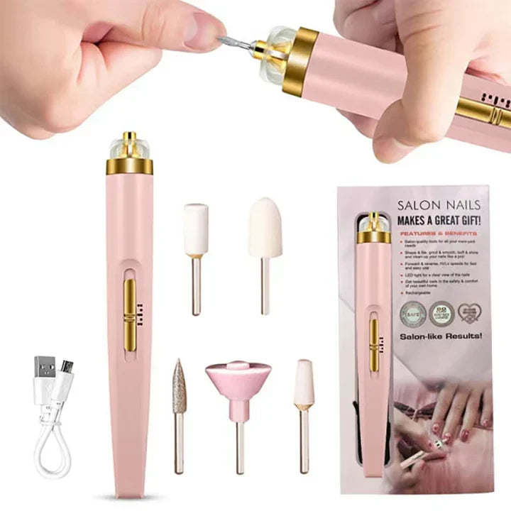 Skanto | 5-in-1 Electric Nail Care Device – Portable Manicure Tool with LED Light