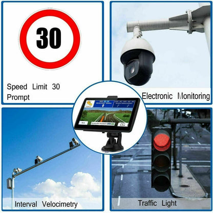 Skanto | 7" GPS Navigation System | Updated with Real-Time Traffic Updates & Pre-Installed UK & EU Maps for Cars & Trucks