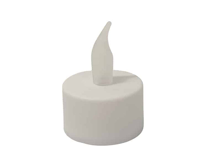 LED tealight 12 pcs. in white with flame (including batteries) | Kalsten