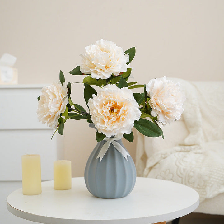 Artificial 5 large head peony flowers | Kalsten