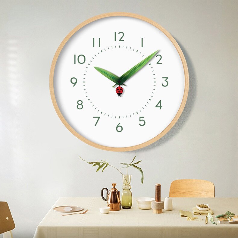 Timeless Perch Clock - Chic Natural Time Clock with Bird and Flowers Kalsten