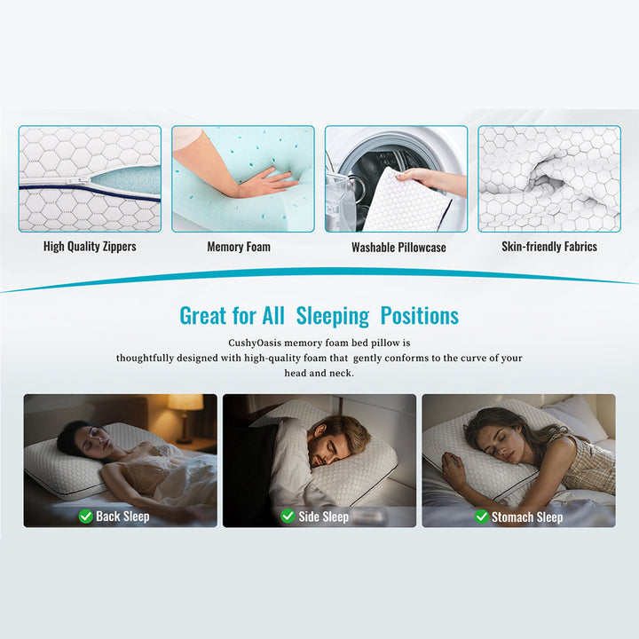 GeliPillex Cooling Gel Memory Foam Pillow | Kalsten