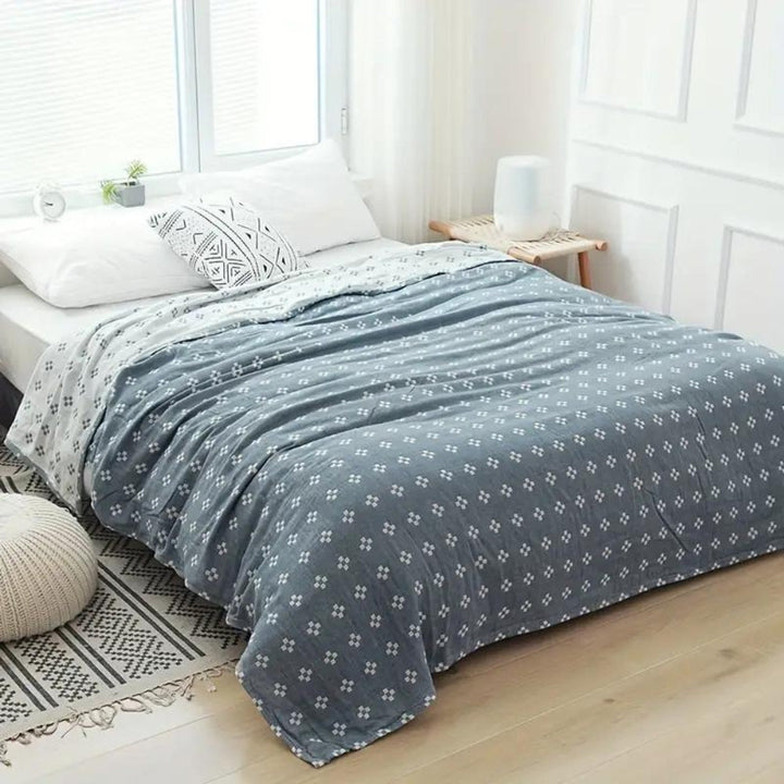 Cotton Geometric Throw Blanket Kalsten