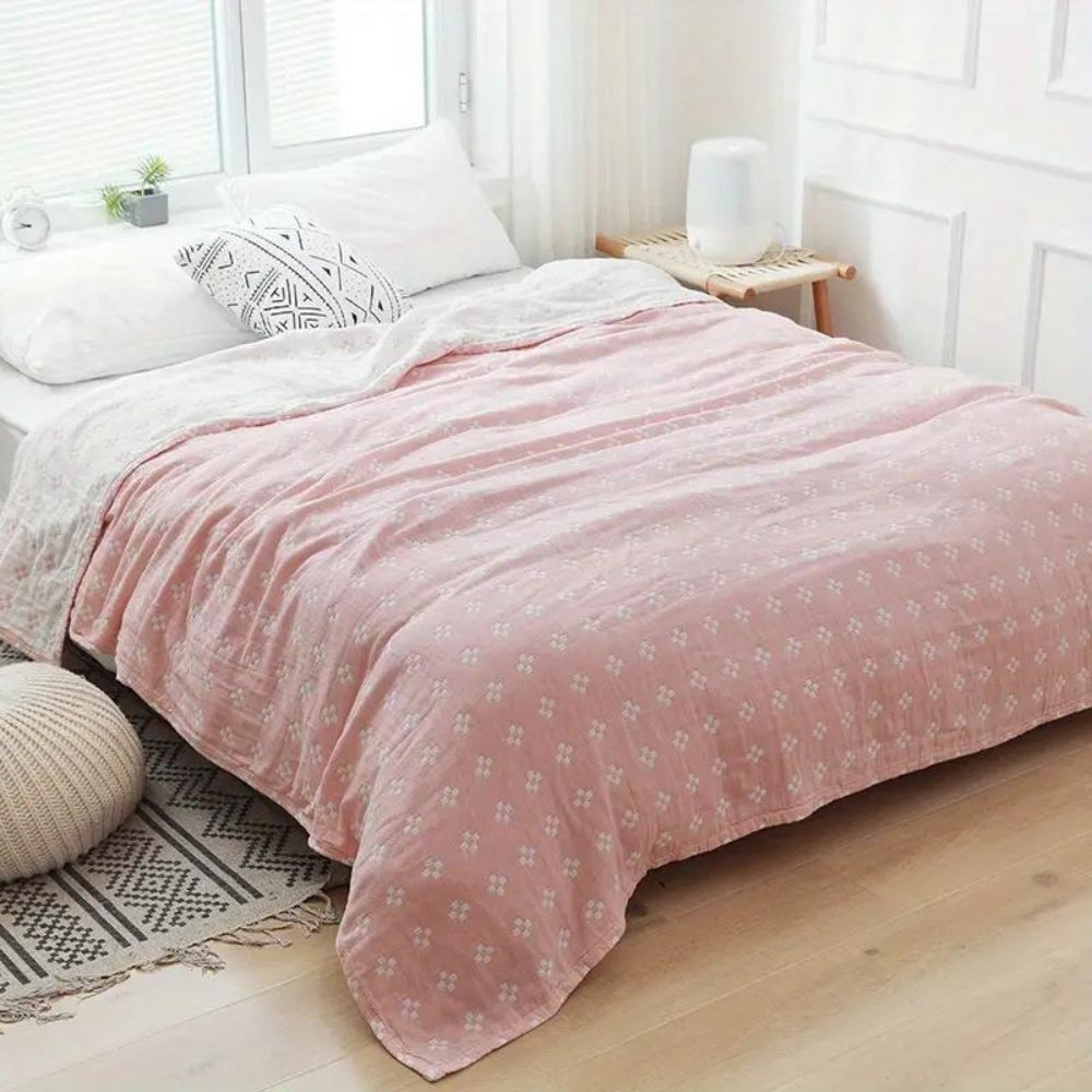 Cotton Geometric Throw Blanket Kalsten