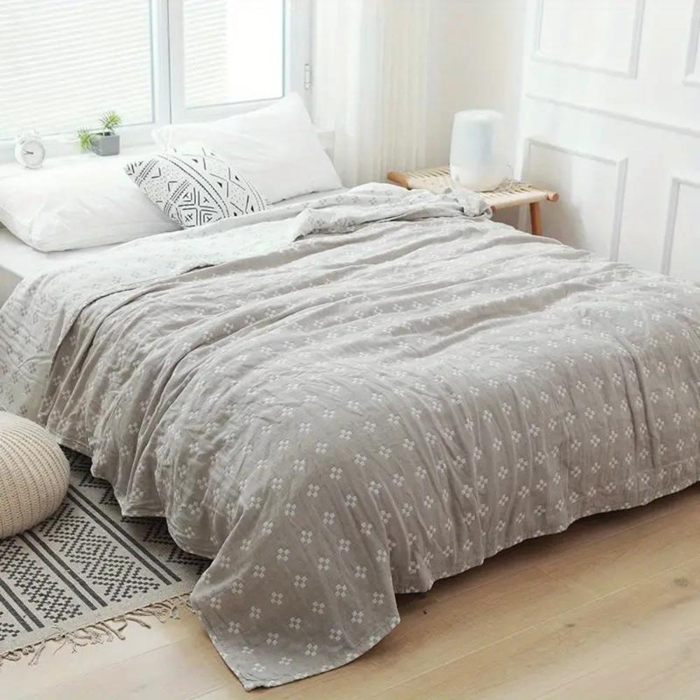 Cotton Geometric Throw Blanket Kalsten
