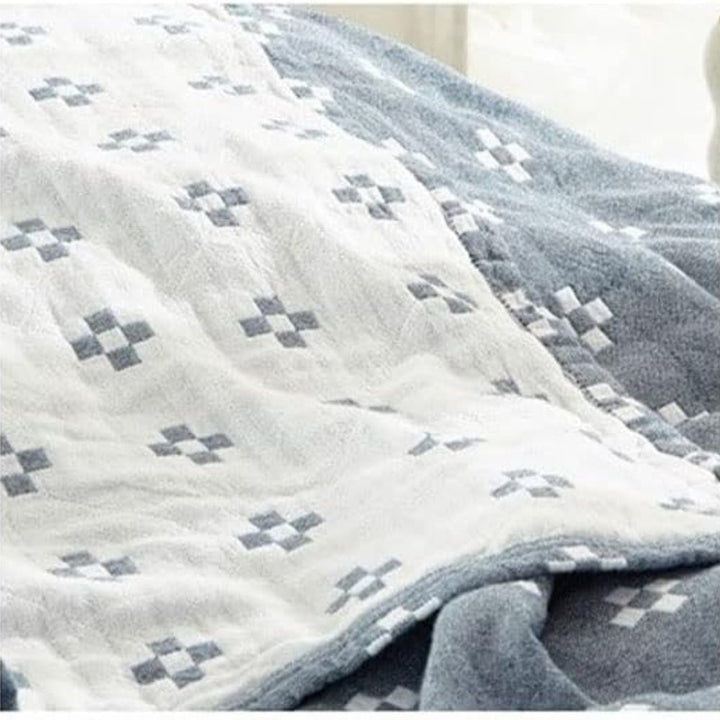 Cotton Geometric Throw Blanket Kalsten