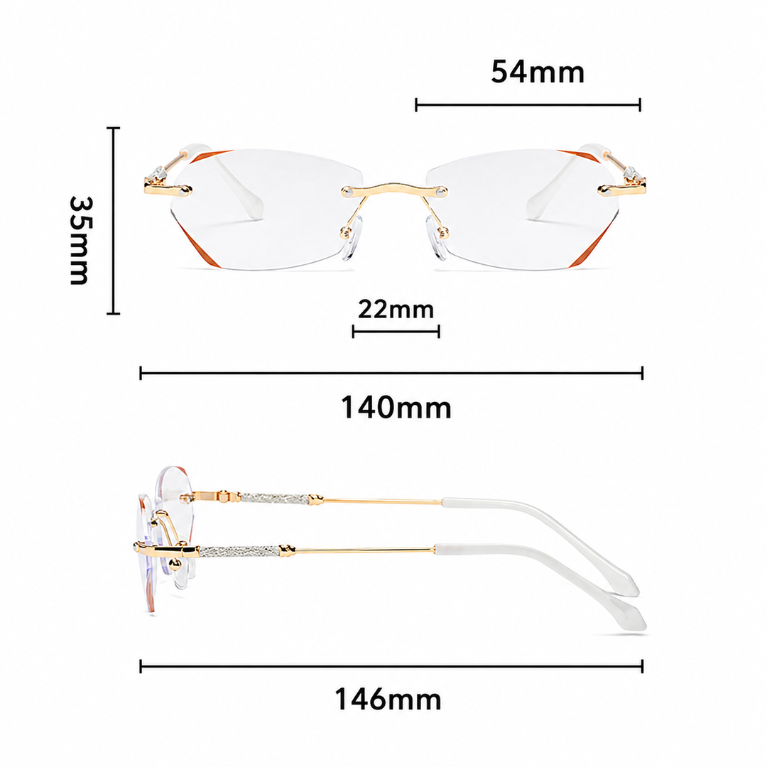 Kalsten | Fashionable rimless anti-blue light reading glasses