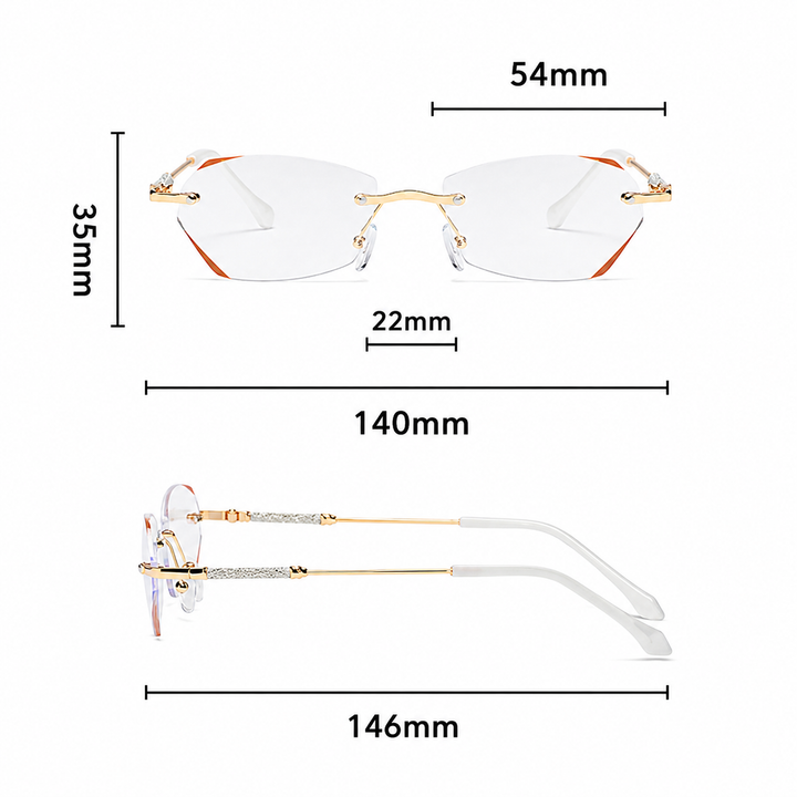 Kalsten | Fashionable rimless anti-blue light reading glasses
