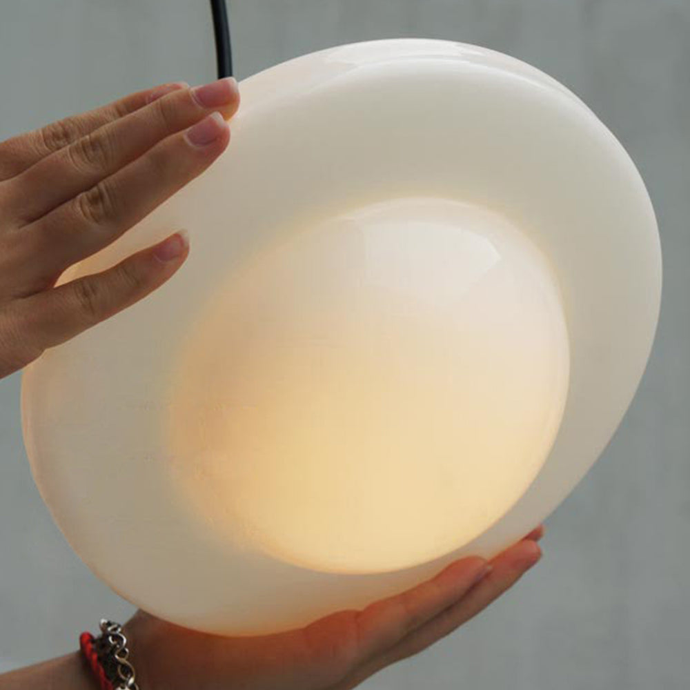 Retro Milk White Glass Geometric Jar Pendant Light | Kalsten