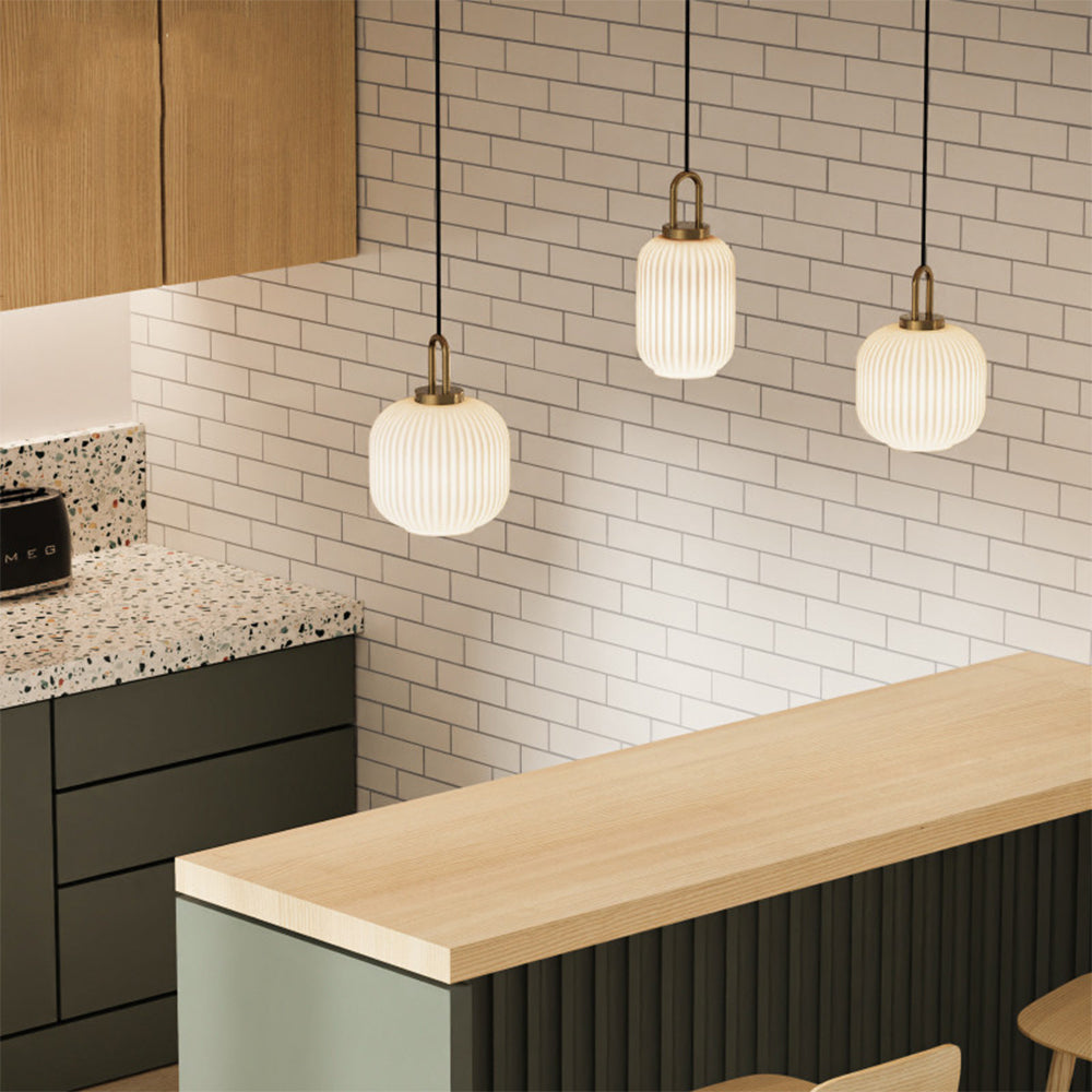 Design Pumpkin Shape Glass Pendant Light | Kalsten