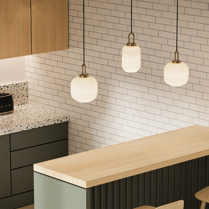 Design Pumpkin Shape Glass Pendant Light | Kalsten
