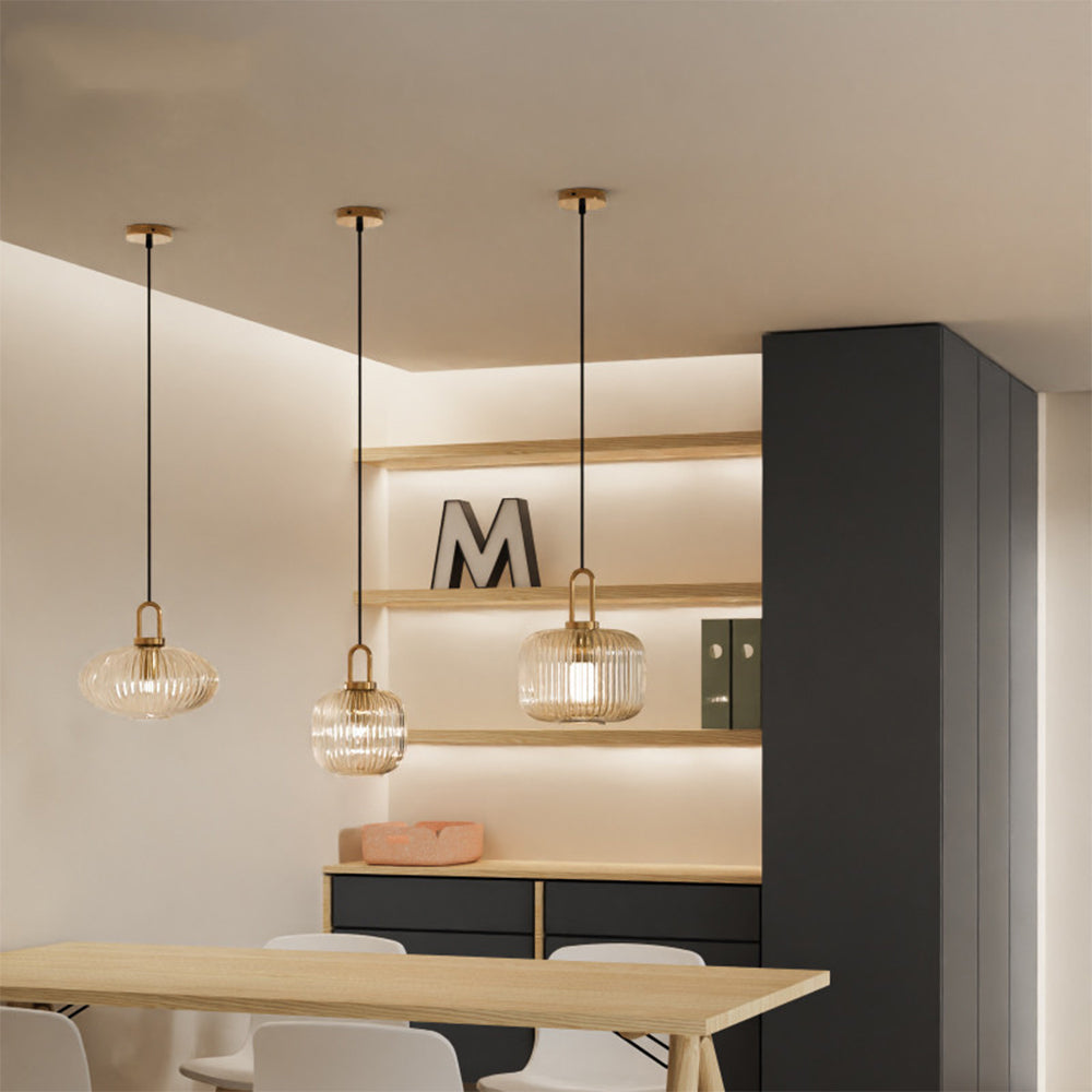 Design Pumpkin Shape Glass Pendant Light | Kalsten