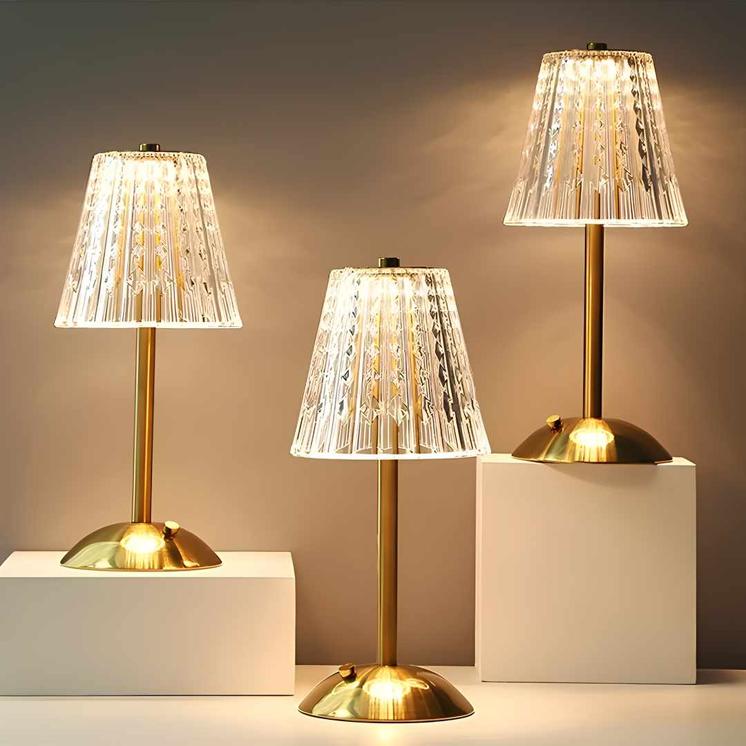 Golden Crystal Table Lamp - Aurora Luxe | Kalsten
