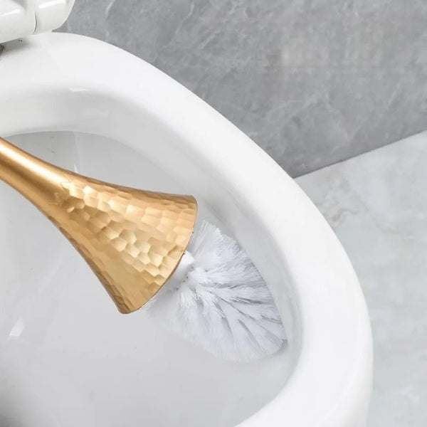 Kalsten | GOLDENLUXE – Sculpted Toilet Brush with Elegant Metallic Design for Modern Bathrooms