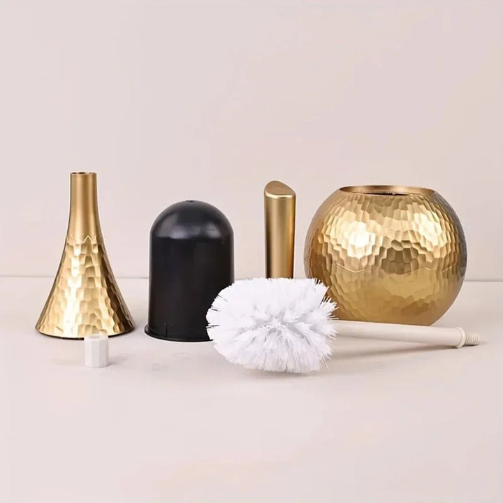 Kalsten | GOLDENLUXE – Sculpted Toilet Brush with Elegant Metallic Design for Modern Bathrooms