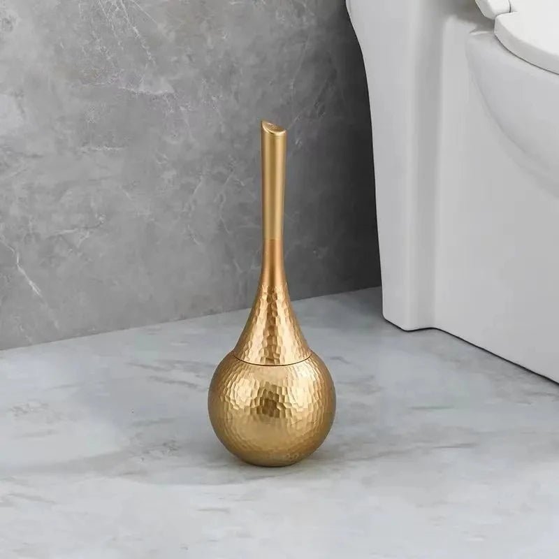 Kalsten | GOLDENLUXE – Sculpted Toilet Brush with Elegant Metallic Design for Modern Bathrooms