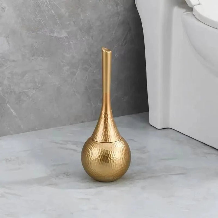 Kalsten | GOLDENLUXE – Sculpted Toilet Brush with Elegant Metallic Design for Modern Bathrooms