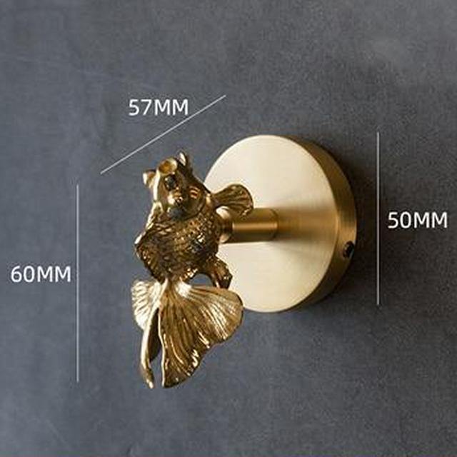 Golden Brass Wall Hooks – Handmade Animal Designs for Stylish Wall Decoration | Kalsten