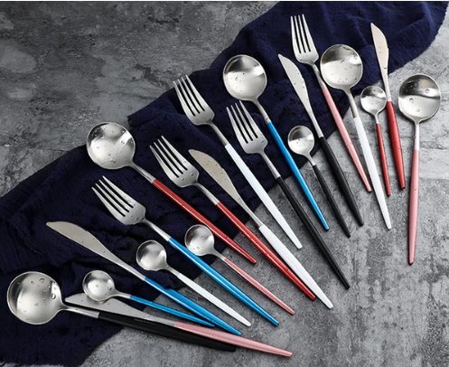 Golden & Silver 24-Piece Cutlery Set for Luxury Dining Kalsten