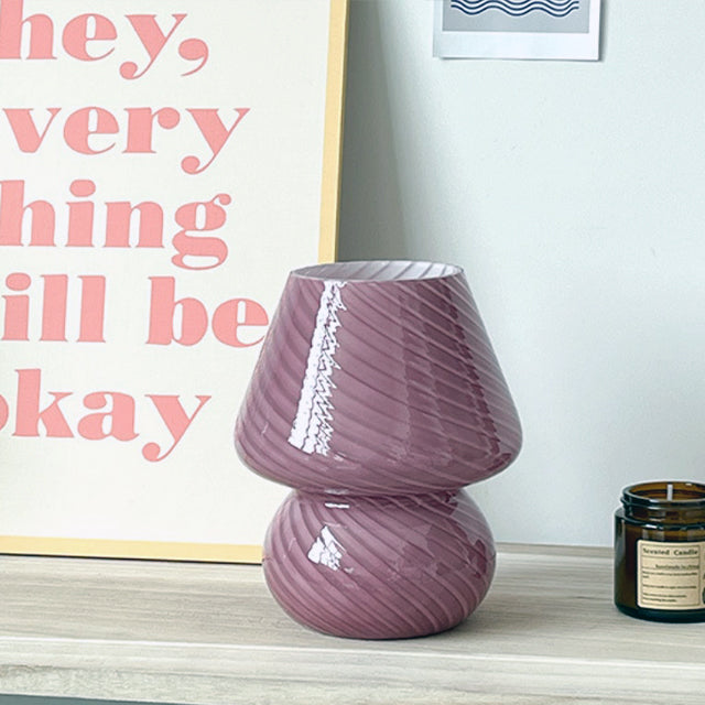 LED Desk Lamp in Mushroom Shape made of Glass | Kalsten