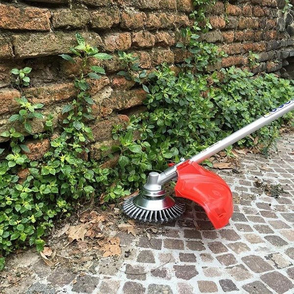 Kalsten | Weed Brush for Trimmer – Robust Wire Brush Made of Steel for Joint Paving Garden Care