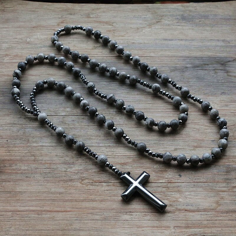 Kalsten | Orion Spiritual Necklace with Tiger Eye & Lapis Lazuli – Men's Rosary