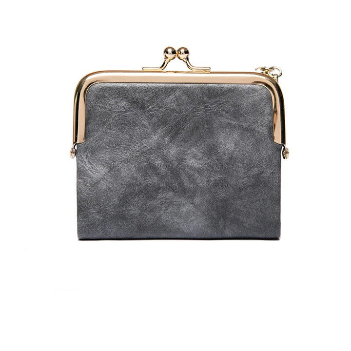 Vintage PU Leather Kiss-Lock Wallet Bag Kalsten