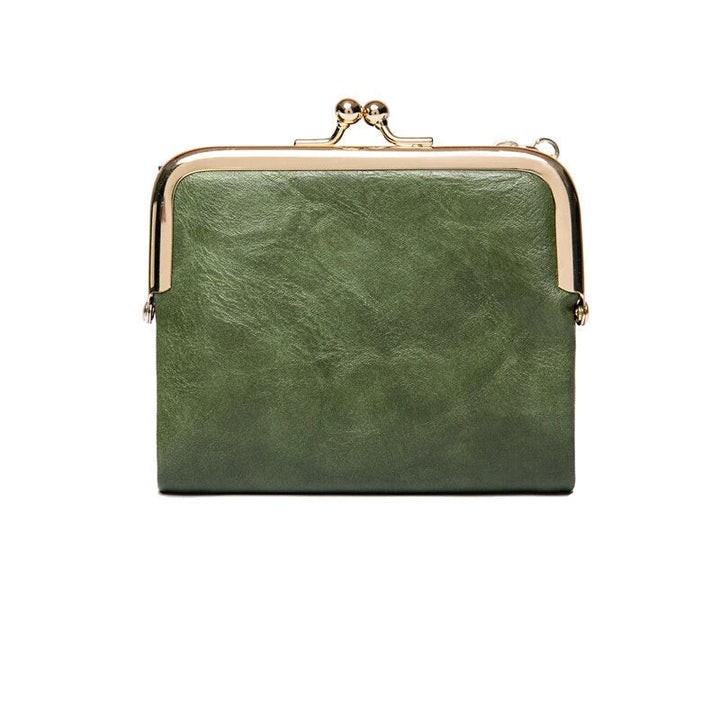 Vintage PU Leather Kiss-Lock Wallet Bag Kalsten
