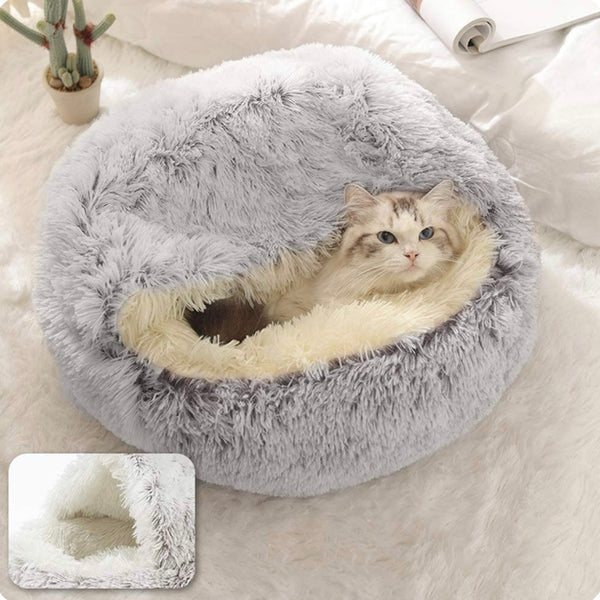 Cat Plush Cave Bed – Cozy Indoor Nest Kalsten