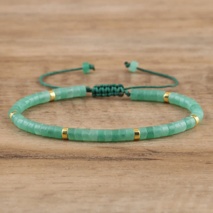 Kalsten | Braided bracelet with 2.4 mm natural stone rollers – Seraphina