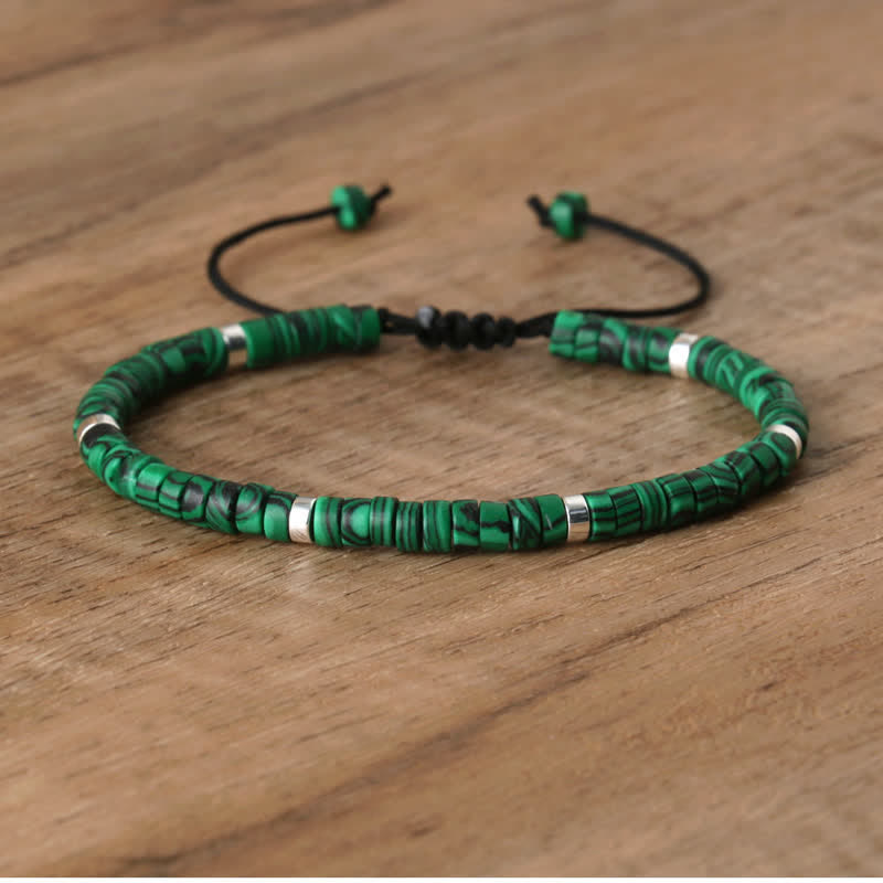 Kalsten | Braided bracelet with 2.4 mm natural stone rollers – Seraphina