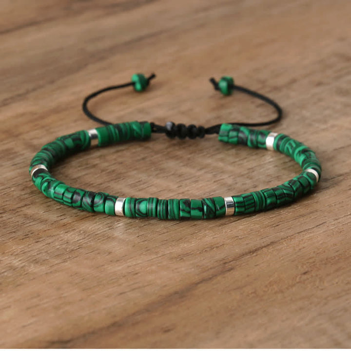 Kalsten | Braided bracelet with 2.4 mm natural stone rollers – Seraphina
