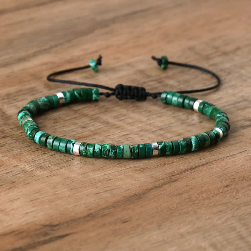 Kalsten | Braided bracelet with 2.4 mm natural stone rollers – Seraphina