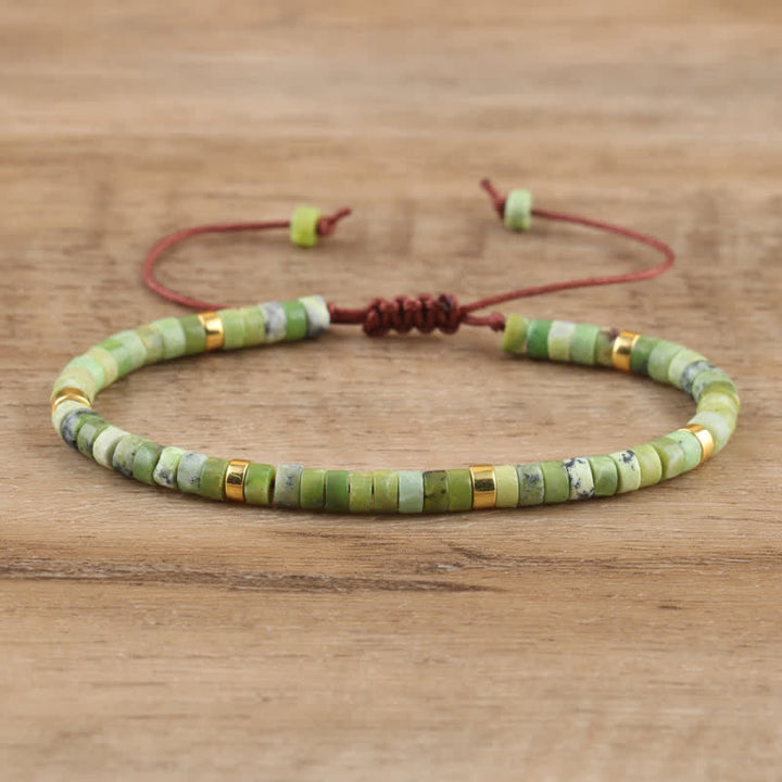 Kalsten | Braided bracelet with 2.4 mm natural stone rollers – Seraphina