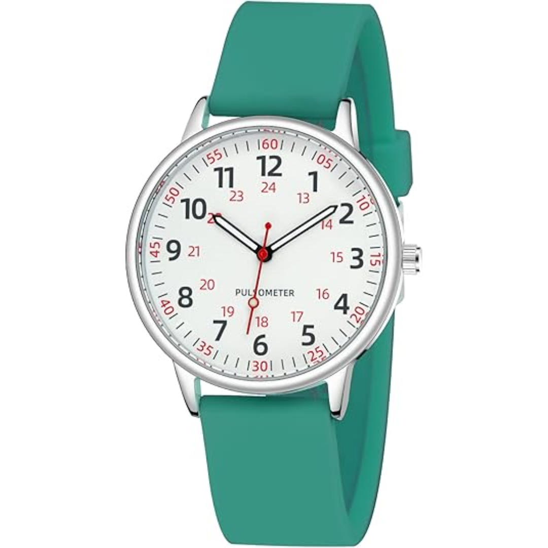 Skanto | Stylish Women's Clip Watch – Waterproof Silicone Fob Watch in Elegant Colors