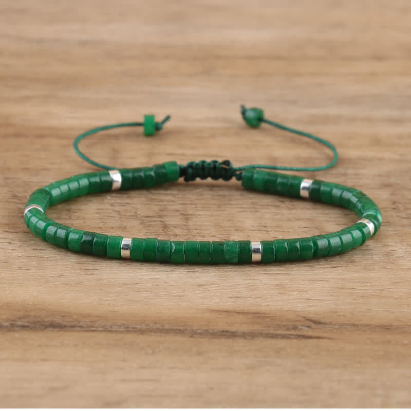 Kalsten | Braided bracelet with 2.4 mm natural stone rollers – Seraphina